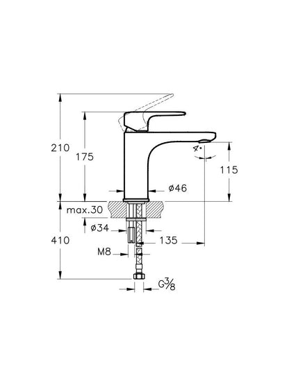 Vitra Root Round Lavabo Bataryası Mat Siyah A4270636