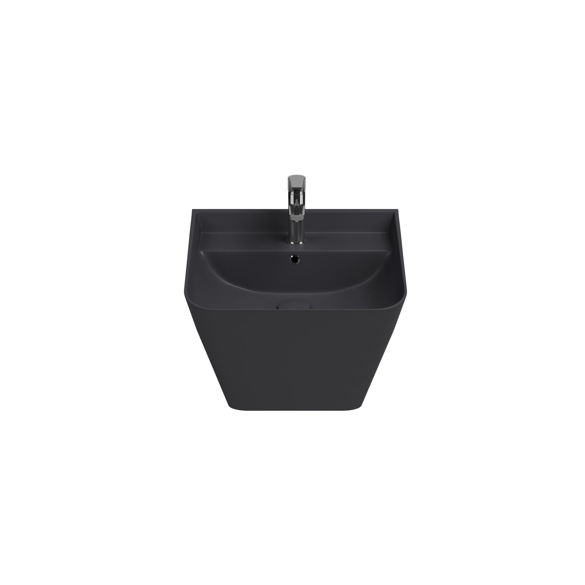Sott Aqua Asma Monoblok Lavabo 50 cm Siyah