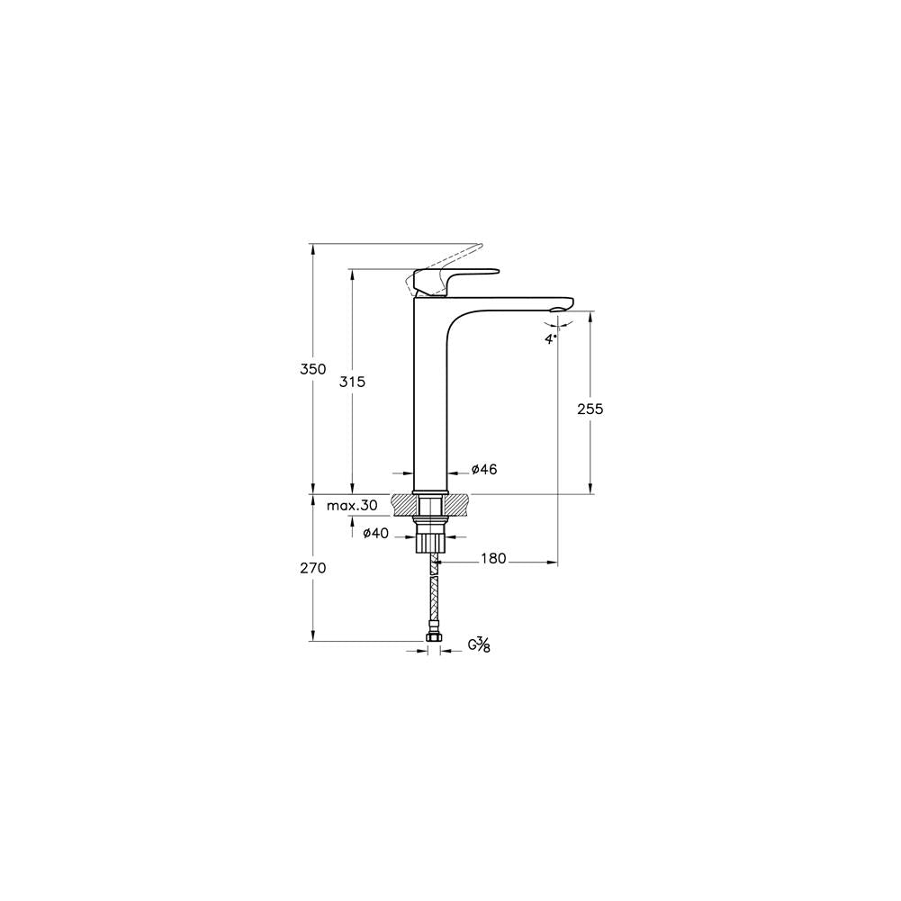 VitrA Root Round Lavabo Bataryası Çanak Krom A42707