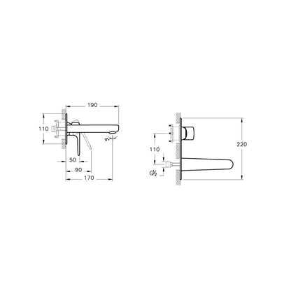 Vitra Root Round Ankastre Lavabo Bataryası A42721